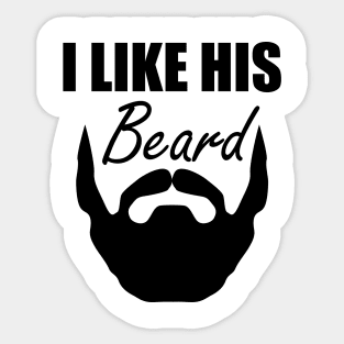 Bearded - I love his beard Sticker